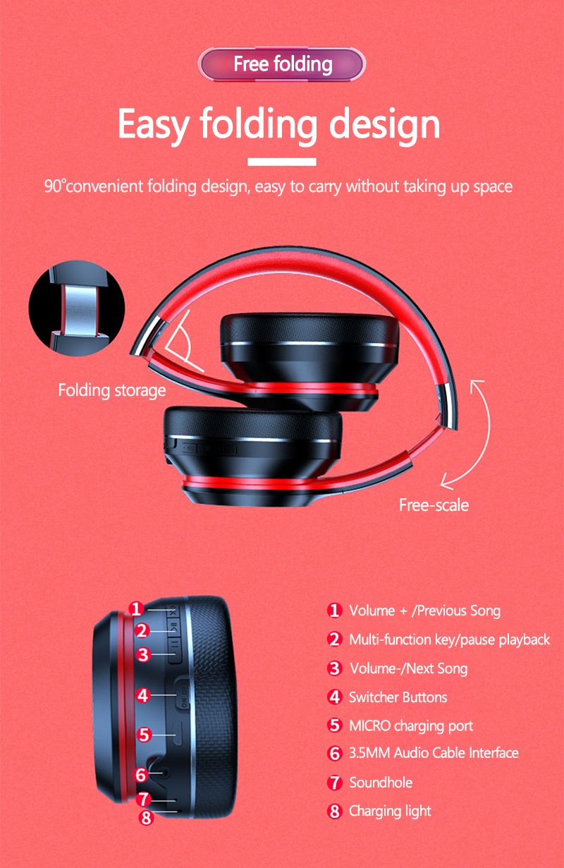 Lenovo-Auriculares inalámbricos por bluetooth, audífono estéreo hifi con cancelación de ruido para video juegos, por encima de la oreja plegables para ordenador, modelo HD200