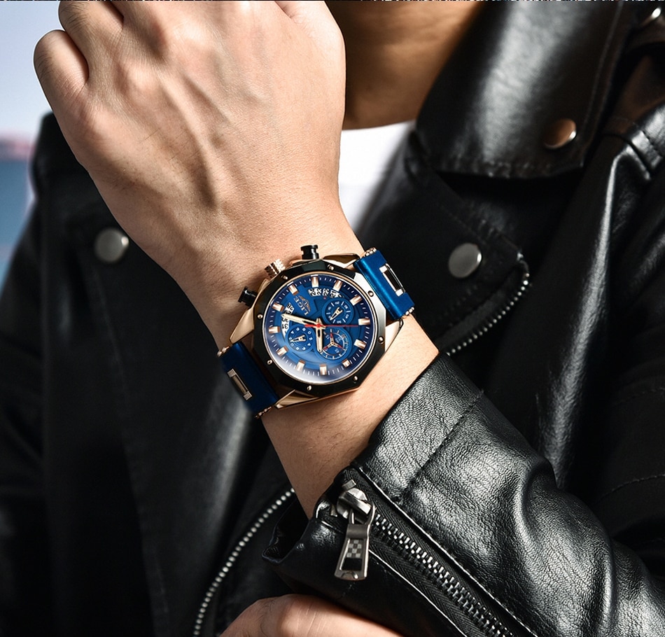 ¡Novedad! Relojes de moda para hombre, reloj deportivo de silicona de lujo de marca superior, reloj de cuarzo con fecha, reloj de pulsera impermeable, reloj cronógrafo para hombre