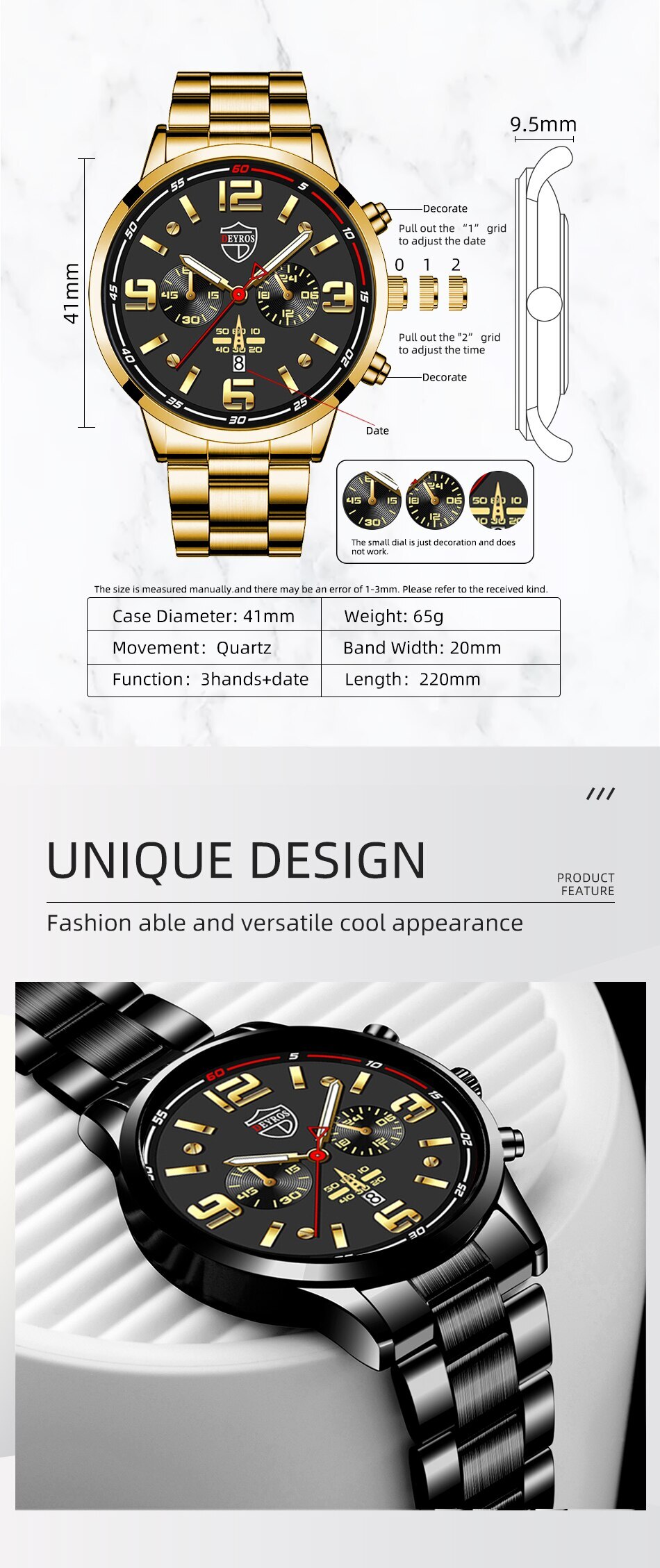 Reloj de pulsera de cuarzo de acero inoxidable, reloj de negocios para hombre, reloj de pulsera de hombre, reloj luminoso de hombre, 2023 de lujo
