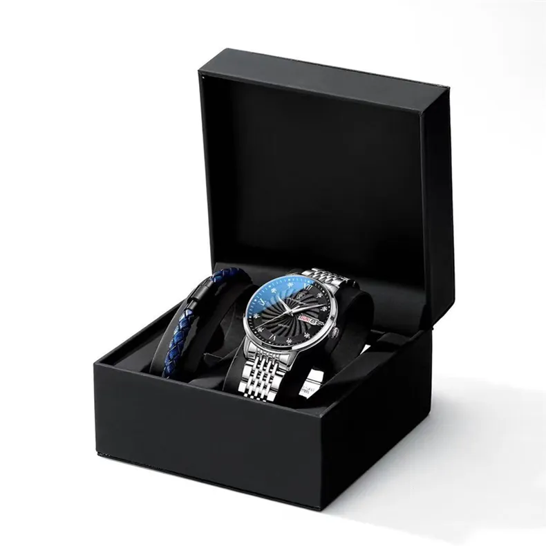 Reloj de pulsera de cuarzo para hombre, cronógrafo luminoso de acero inoxidable, resistente al agua, con calendario y fecha, novedad de 2023