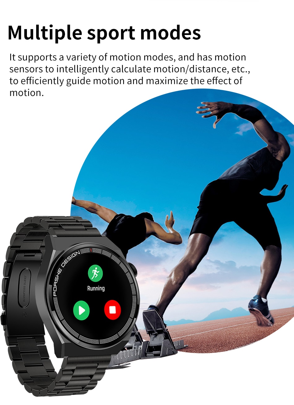Reloj inteligente pk Gt3 Pro Ultra para hombre y mujer, accesorio de pulsera resistente al agua con llamadas Bluetooth, control del ritmo cardíaco y del calor, compatible con Huawei, Xiaomi y Apple