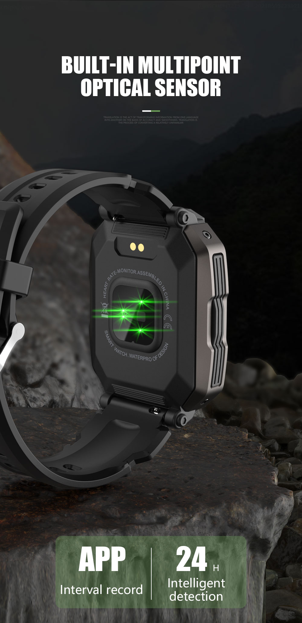 C20-reloj inteligente militar para hombre, accesorio de pulsera resistente al agua IP68, con control del ritmo cardíaco, oxígeno en sangre, Satm, color negro y carbón, resistente al agua hasta 5atm, 2023