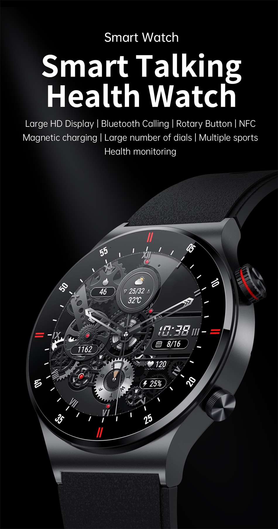 LIGE-reloj inteligente deportivo para hombre, accesorio de pulsera resistente al agua con llamadas, Bluetooth, ECG + PPG, control de salud, compatible con Android e Ios, 2023