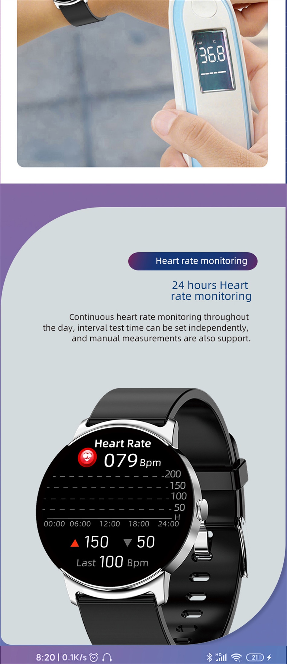Reloj inteligente para hombre, pulsera con NFC, no invasivo, medidor de glucosa en sangre, termómetro, Monitor de ritmo cardíaco y salud, resistente al agua IP68, para Xiaomi, 2023
