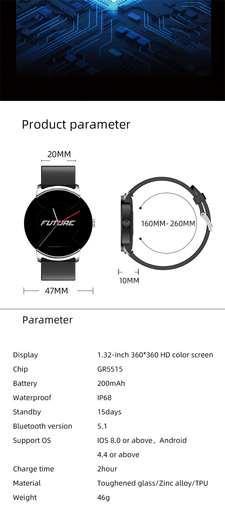 Reloj inteligente para hombre, pulsera con NFC, no invasivo, medidor de glucosa en sangre, termómetro, Monitor de ritmo cardíaco y salud, resistente al agua IP68, para Xiaomi, 2023