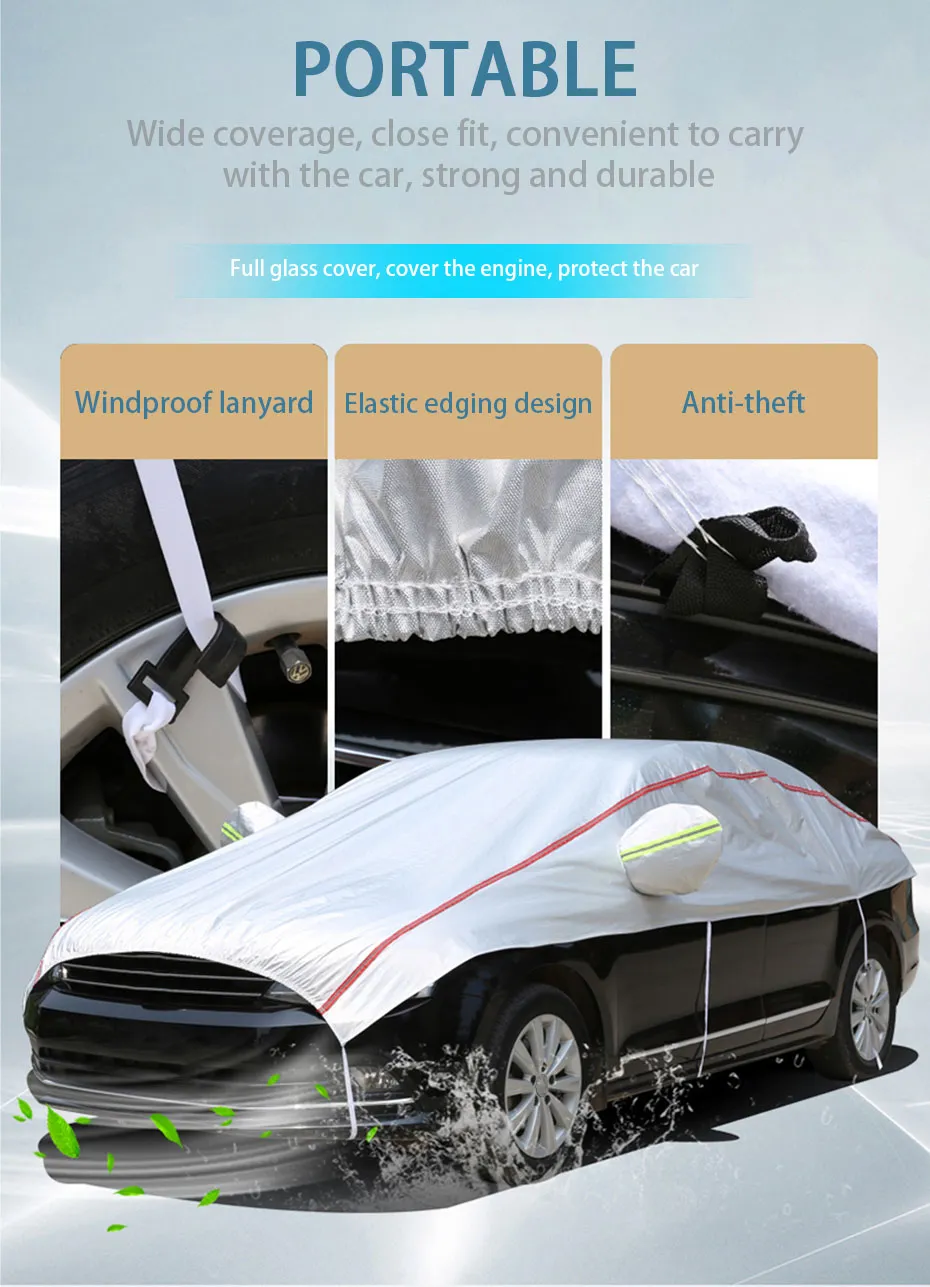 Cubierta Universal para coche, cubierta impermeable para exteriores, Oxford, protección contra la lluvia solar y los rayos Uv, a prueba de polvo y nieve, para SUV y Sedán