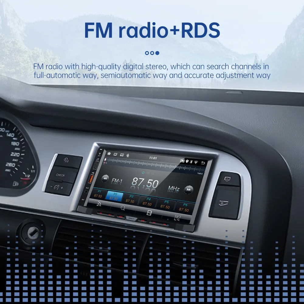 Radio con GPS para coche, reproductor Multimedia con Android 11, Universal, 7 pulgadas, Carplay, 2 din, estéreo, para Volkswagen, Nissan, Hyundai, Toyota