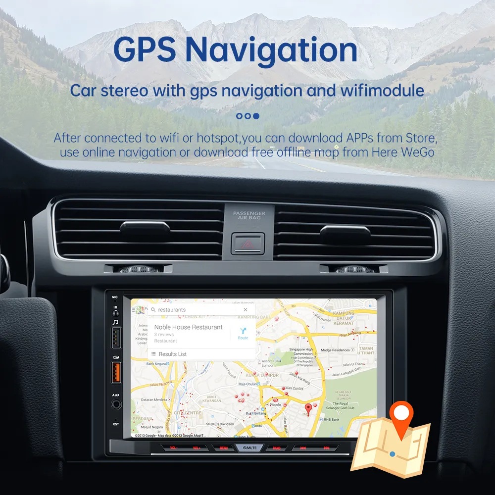 Radio con GPS para coche, reproductor Multimedia con Android 11, Universal, 7 pulgadas, Carplay, 2 din, estéreo, para Volkswagen, Nissan, Hyundai, Toyota