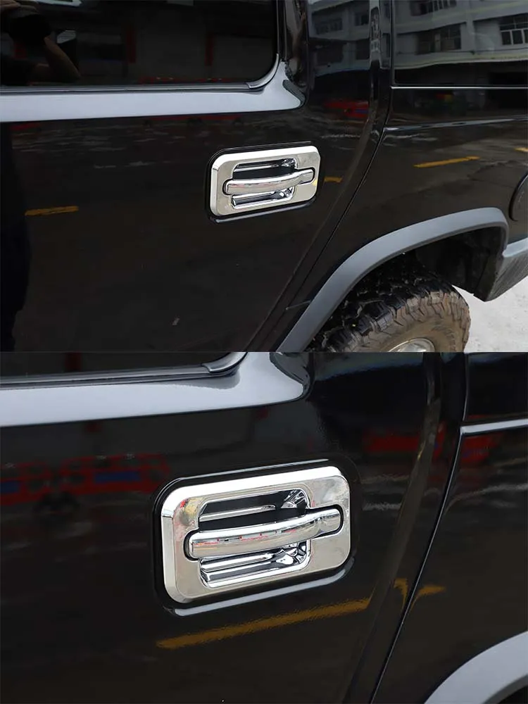 Manija de puerta exterior para coche, cubierta embellecedora de ABS plateado para Hummer H2 2003-2009, accesorios para automóviles