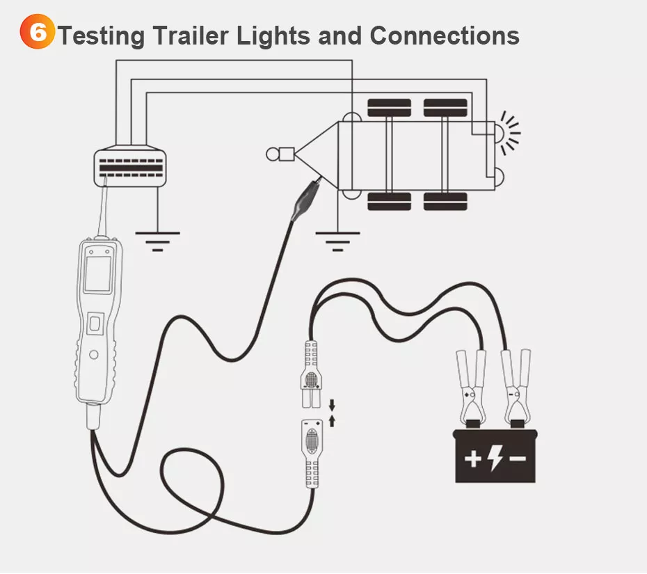 Ancel-probador de circuito automotriz PB100, Kit de sonda de circuito de potencia, herramienta de diagnóstico de sistema eléctrico, escáner de potencia de voltaje de 12V y 24V