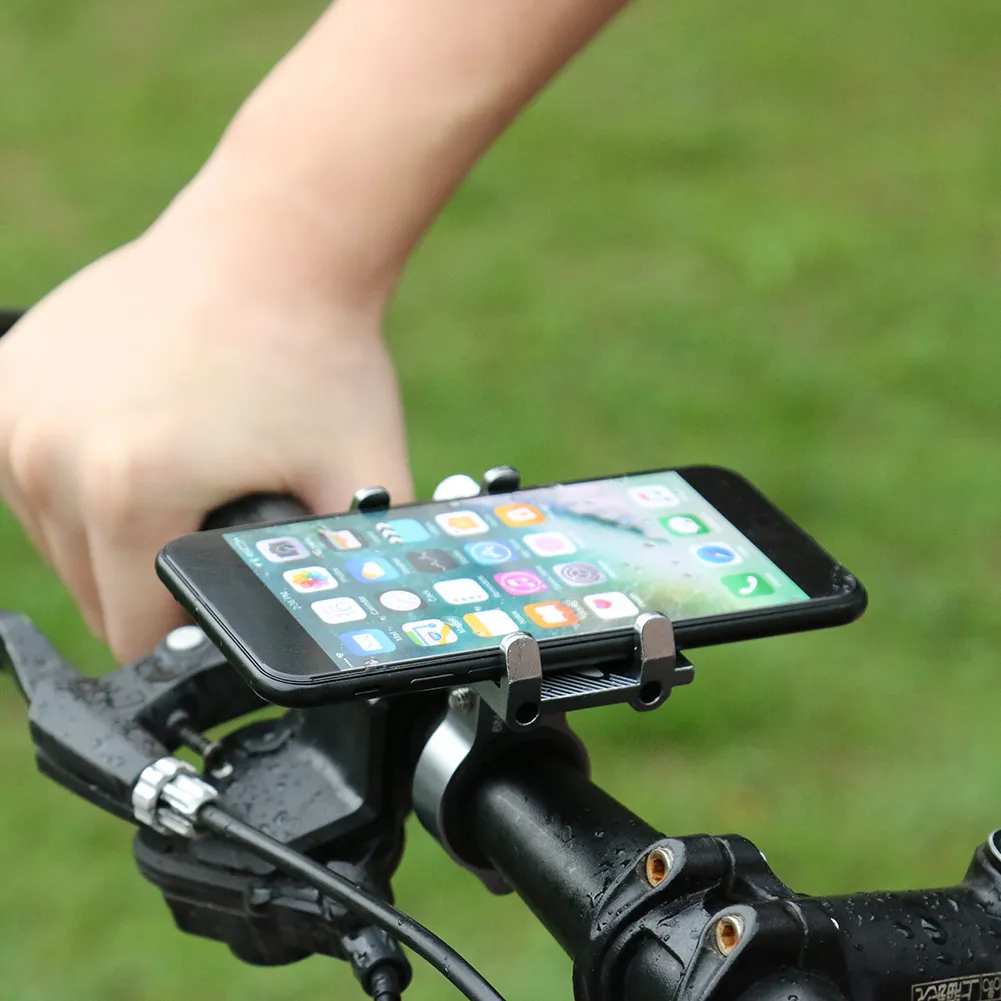 Soporte de teléfono para bicicleta, soporte antideslizante de aleación de aluminio, Clip de GPS, Universal, para teléfono móvil de motocicleta y Scooter