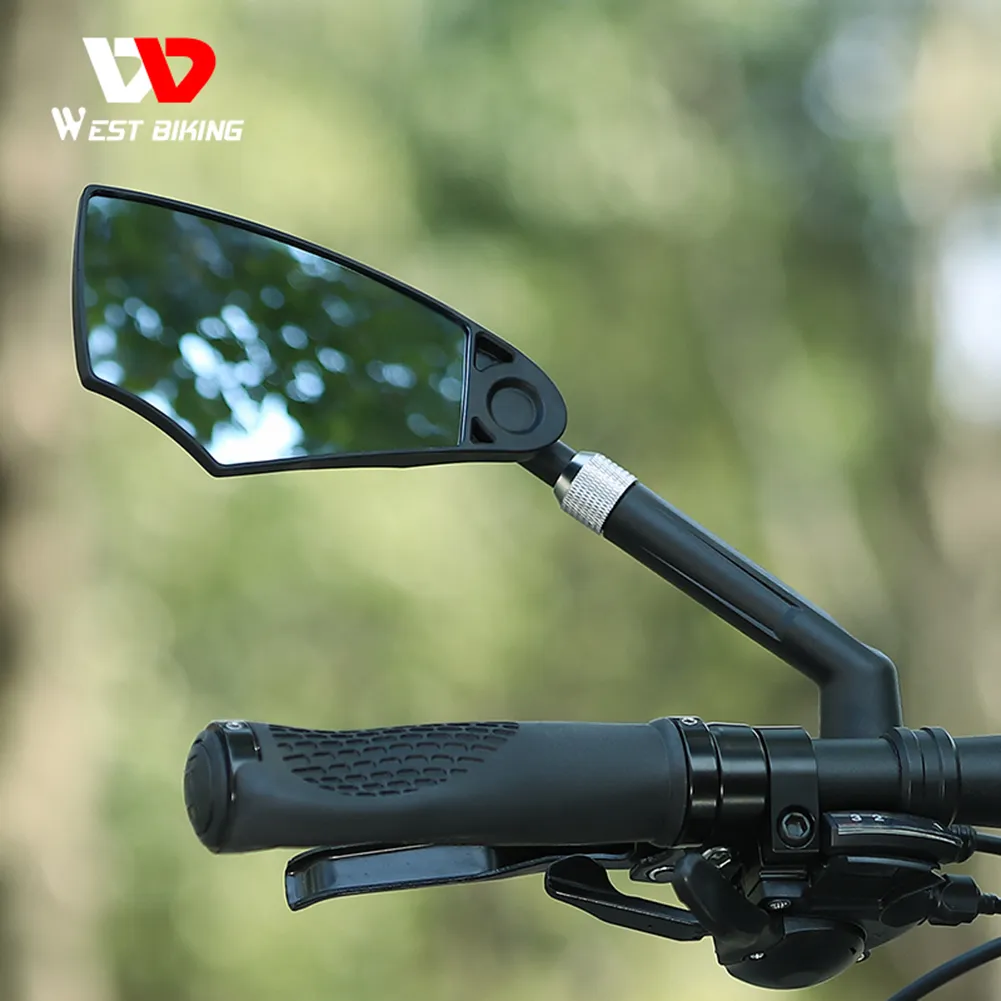 WEST BIKING-espejo retrovisor antideslumbrante para bicicleta, retrovisor de amplio alcance con rotación de 360 grados, herramientas para bicicleta