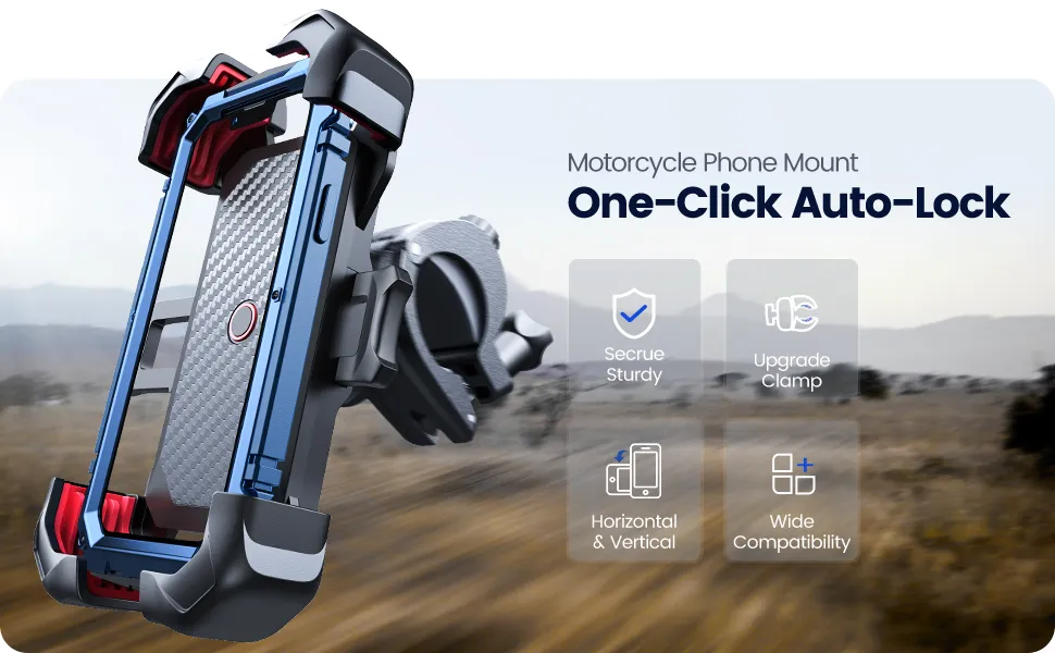Joyroom-Soporte Universal para teléfono de bicicleta, accesorio con vista de 360 °, para teléfono móvil de 4,7-7 pulgadas, a prueba de golpes, con Clip GPS