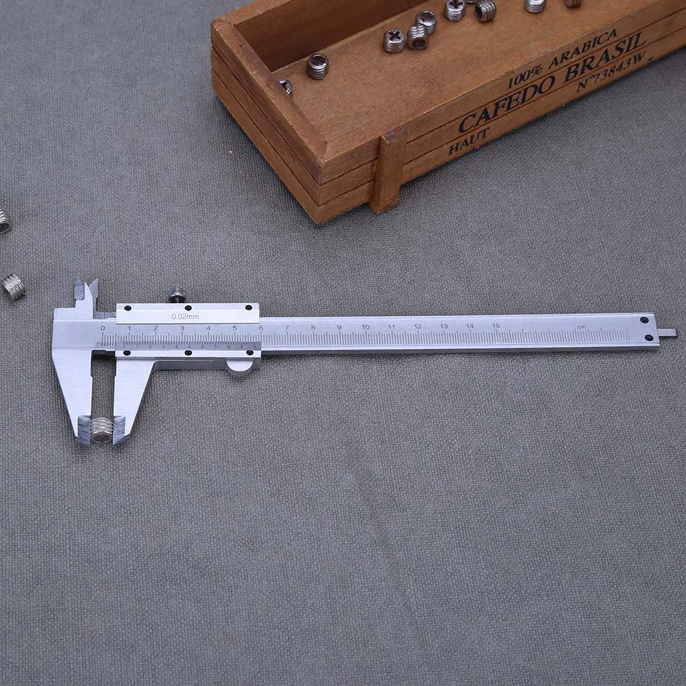Calibrador Vernier 0-150mm 0,02mm calibrador de Metal herramientas de medición