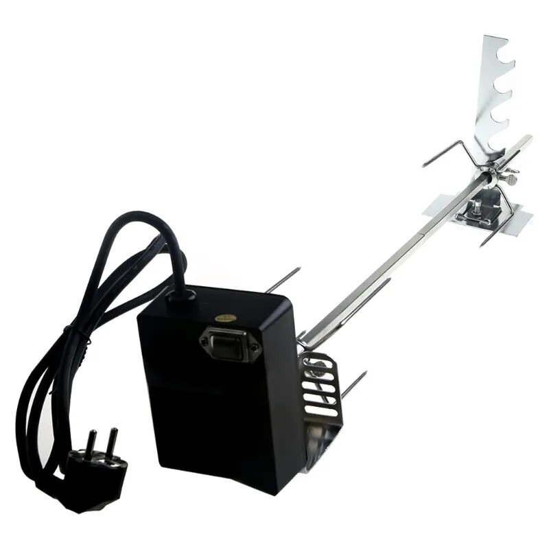 Kit de asador automático Universal para parrilla, con Motor eléctrico de 4W, tenedor de varilla de saliva