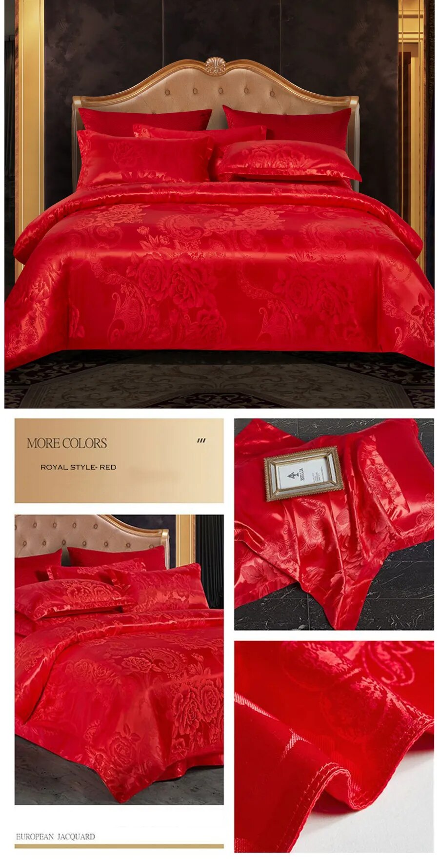 Funda de edredón Jacquard de rayón satinado para 2 personas, juego de cama de lujo europeo, tamaño Queen y King, 220x240