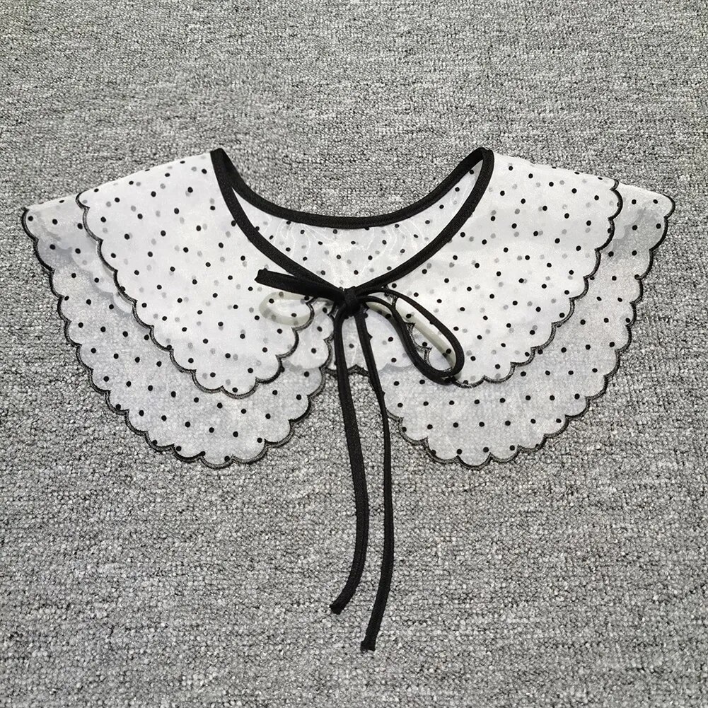 Blusa de cuello falso para mujer, cuello decorativo con cordones, Simple, novedad