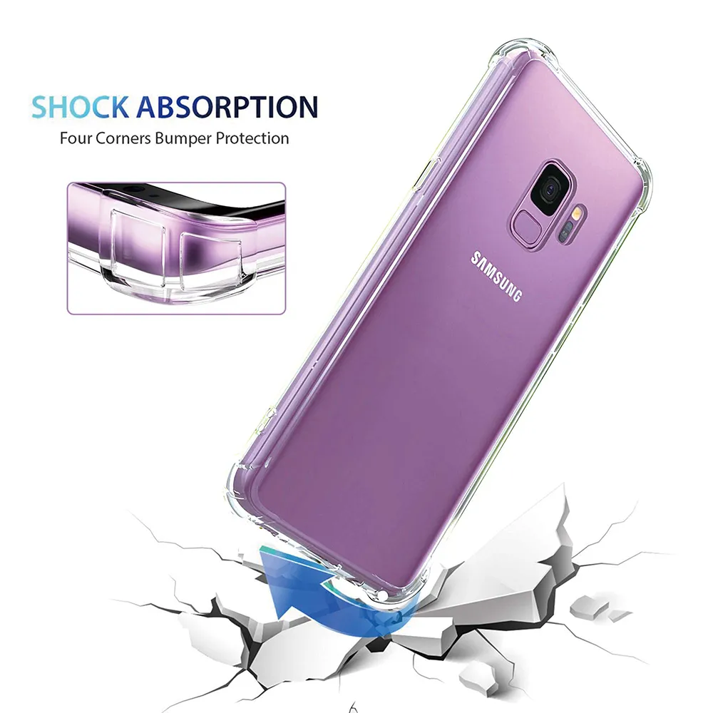 Funda a prueba de golpes para Samsung Galaxy S7, S8, S9 Plus, funda trasera de silicona para Samsung Galaxy S7 Edge