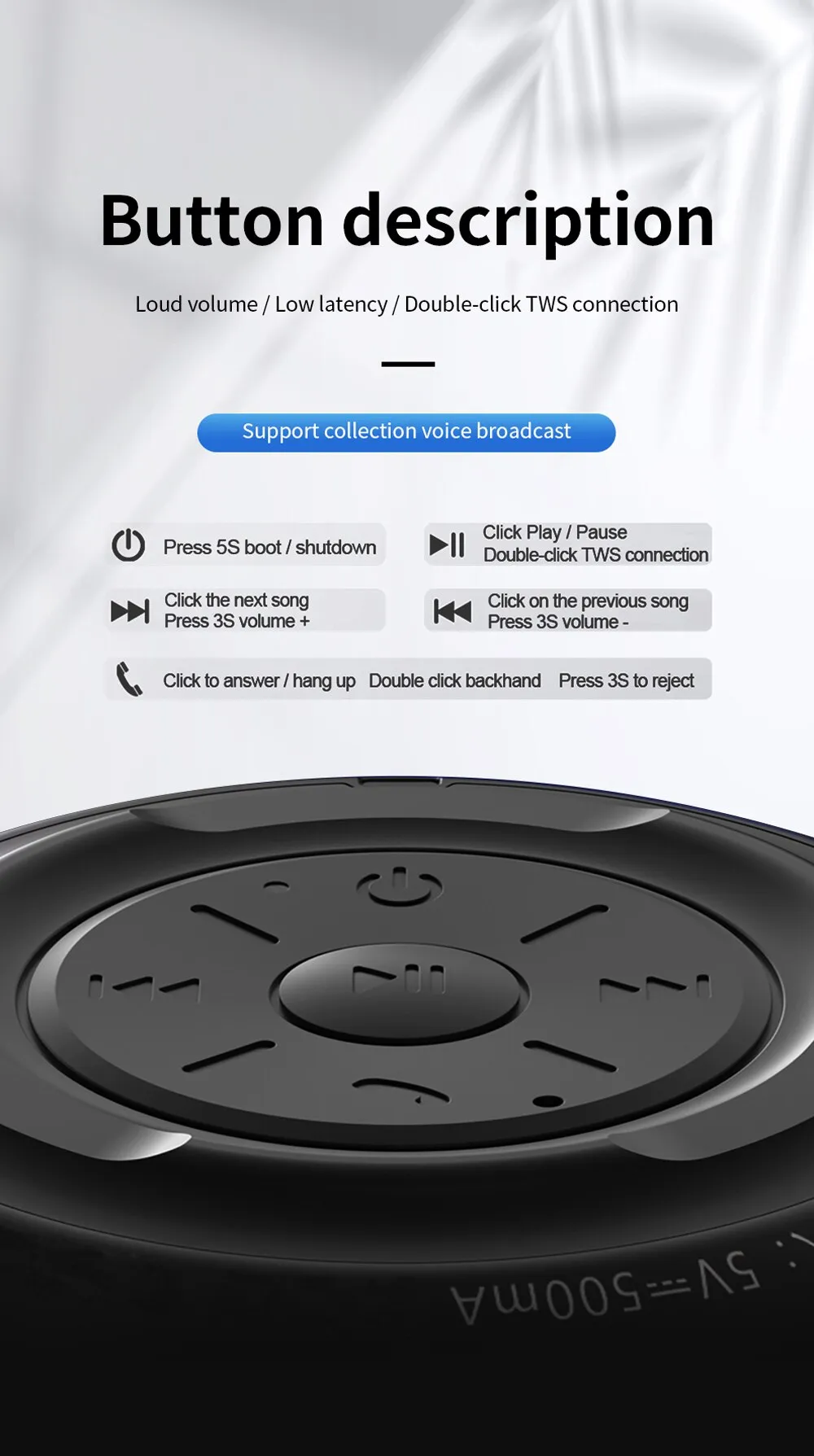 Lenovo-Altavoces Bluetooth K3 Pro para exteriores, reproductor de música inalámbrico portátil con micrófono, HiFi sonido estéreo, Subwoofer