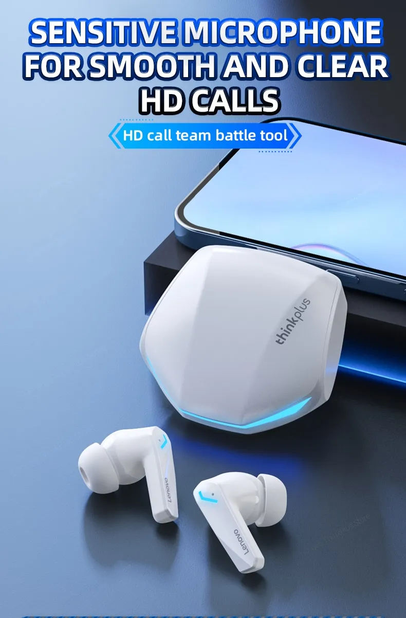 Lenovo-auriculares inalámbricos GM2 Pro con Bluetooth 5,3, audífonos deportivos intrauditivos para videojuegos, baja latencia, modo Dual, música, novedad