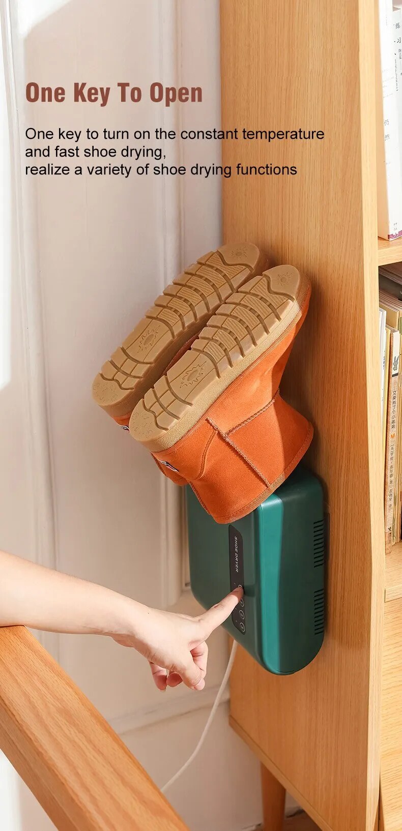 Secador de zapatos eléctrico de 220V, esterilizador de botas, Protector de pies, desodorante, calentador de zapatos