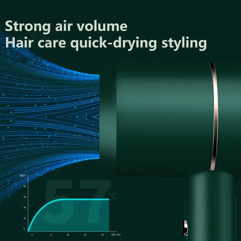 Secador de pelo eléctrico con mango plegable, Mini secador de pelo de viento frío y caliente liso para electrodomésticos, herramientas de peinado de cuidado Personal