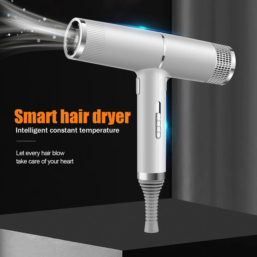 Secador de pelo infrarrojo eléctrico, herramienta de estilismo de cabello de salón de viento frío y caliente, secado rápido iónico negativo