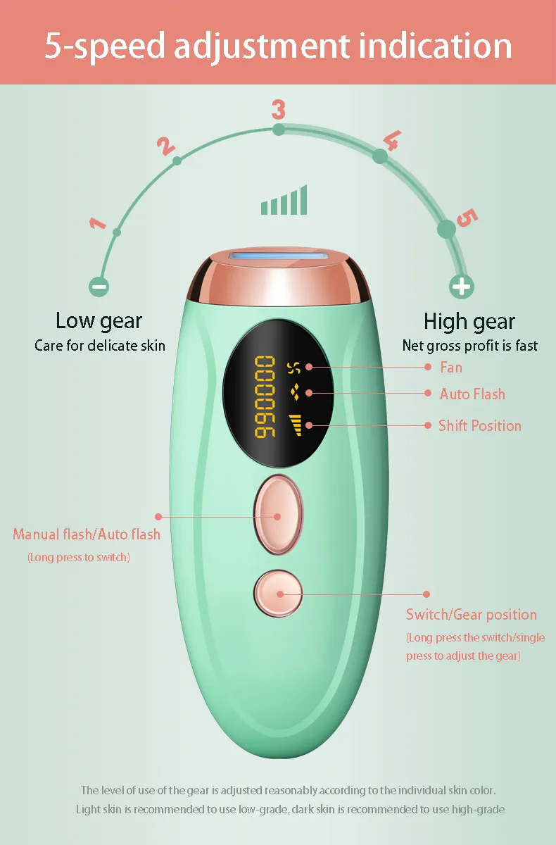 Depiladora láser indolora para todo el cuerpo, fotodepiladora permanente IPL, novedad de 2023