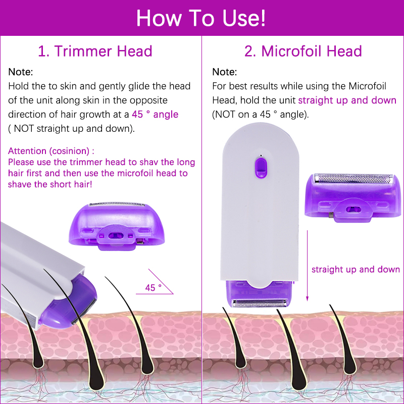 Kit de depilación indolora para mujer, depiladora láser táctil recargable por USB, afeitadora de mano para cuerpo, cara, pierna, Bikini, electrodomésticos