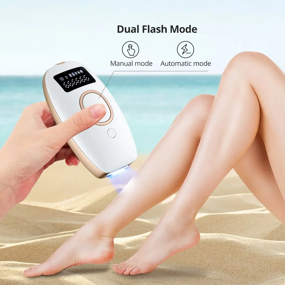 Hailicare-Dispositivo de depilación láser para mujer, luz de pulso fuerte IPL, 999999 Flashes, modos de Flash duales, depilación