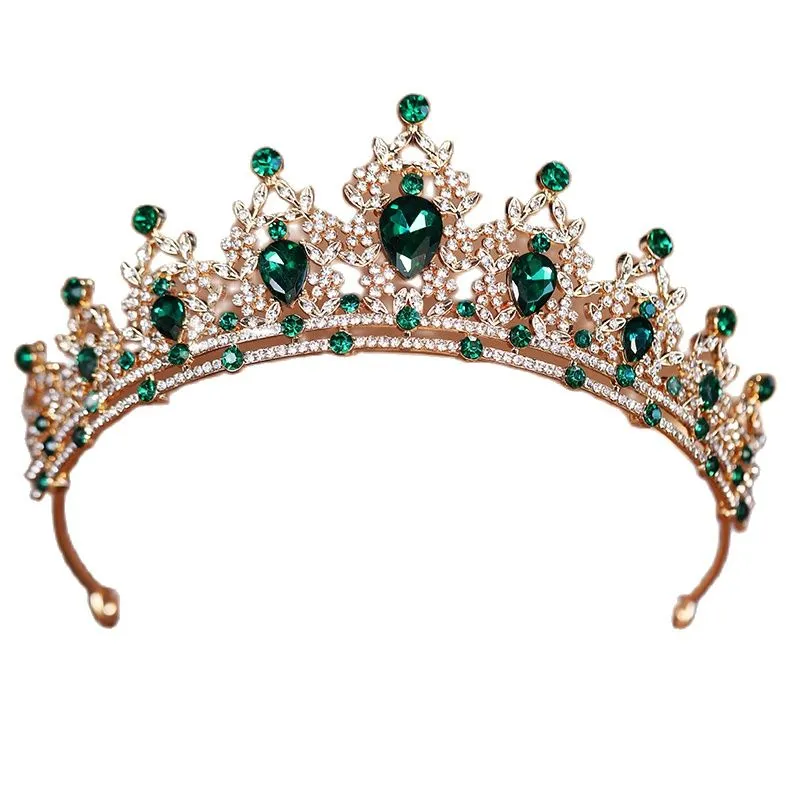 Itacazzo-Diadema nupcial de color verde para mujer, tiara de fiesta a la moda para chica
