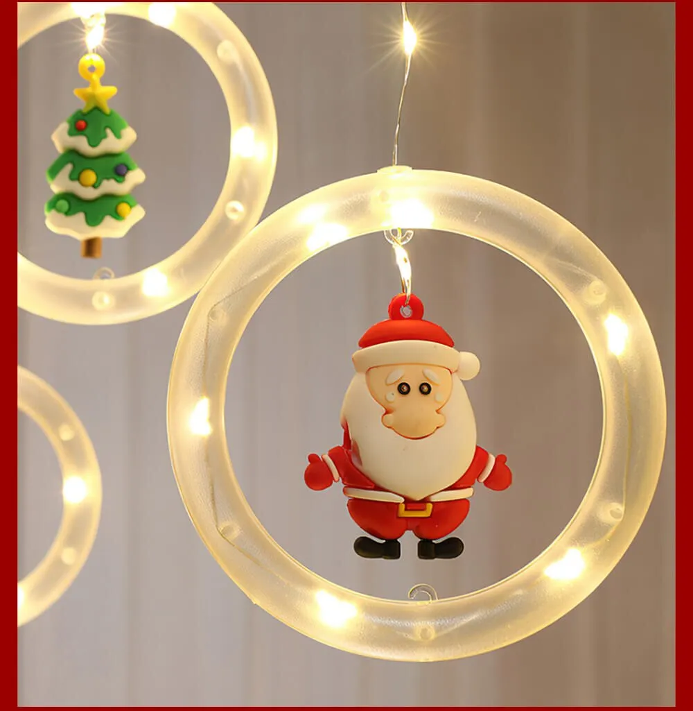 Guirnalda de luces LED para decoración navideña, guirnalda de decoración de Año Nuevo, accesorios de decoración de Santa