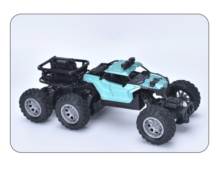 Coche de juguete con control remoto, vehículo todoterreno grande de seis ruedas, alta velocidad, escalada, carga eléctrica