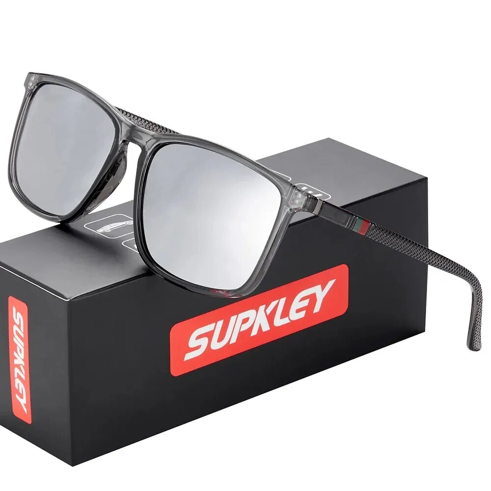 Gafas de sol deportivas SUPKLEY para hombre, gafas de sol cuadradas polarizadas, gafas de sol para hombre, accesorio para gafas de peso ligero con Origina