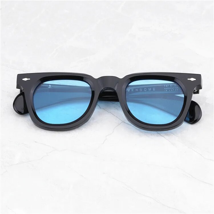 Gafas de sol Vintage con diseño cuadrado Retro Para hombre y mujer, lentes TAC de acetato grueso de 10mm, calidad AAA + Original