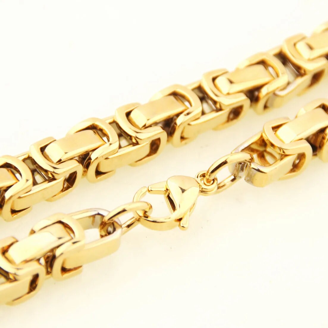 Tisnium-collar de cadena de acero inoxidable para hombre, colgante Punk bizantino, accesorios de joyería masculina, Color dorado, 8mm, nueva moda