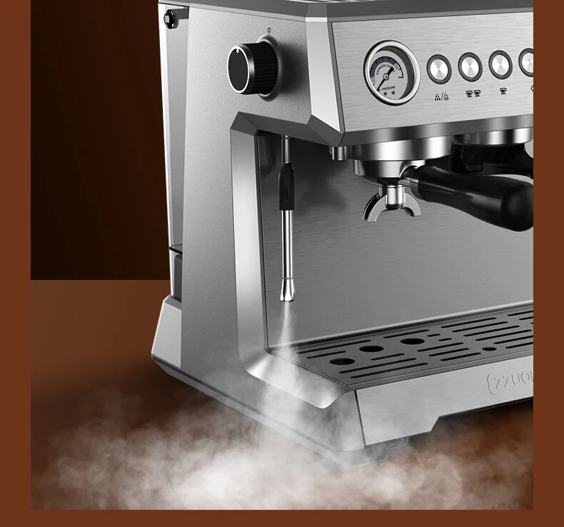 Cafetera Espresso semiautomática con molinillo, máquina de café con bomba de presión, vaporizador de leche, 20bar, novedad