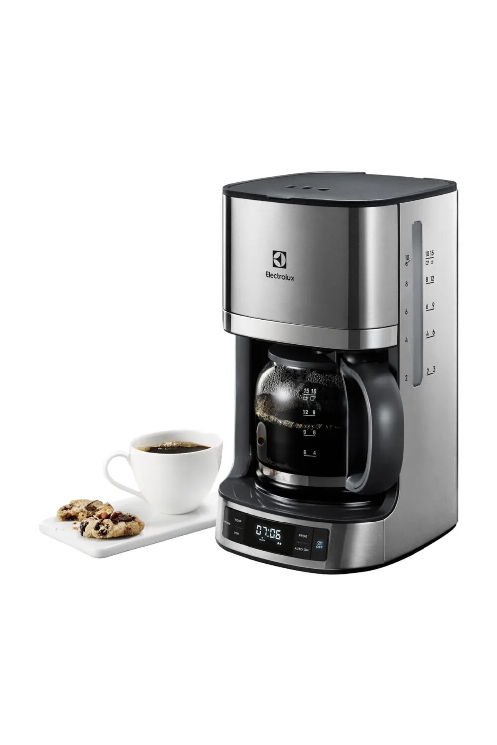 Máquina de café con filtro eléctrico Electrolux EKF7700, tetera, aroma y tiempo ajustable, 220V