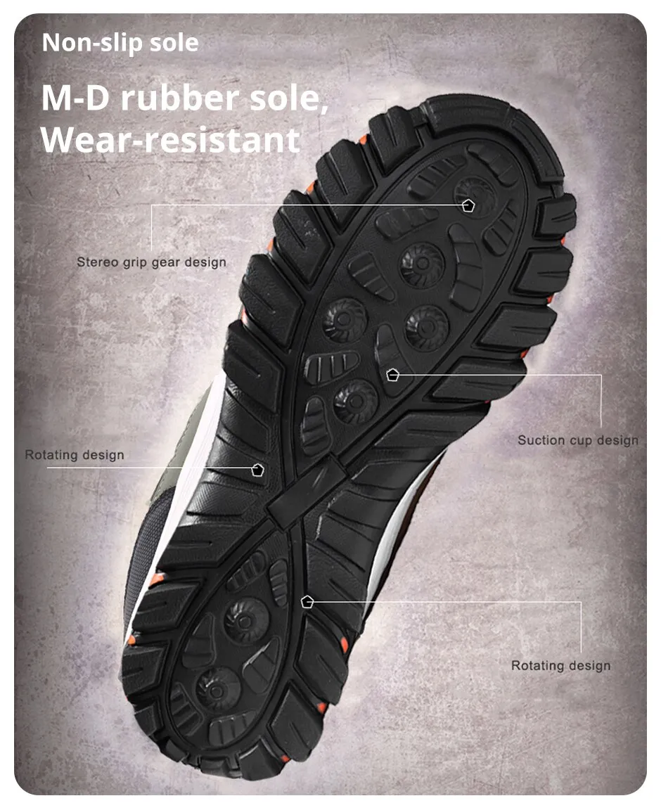 Zapatos de senderismo antideslizantes para hombre, zapatillas de montaña con suela de goma, botas resistentes al desgaste, escalada, talla más pequeña de lo Normal