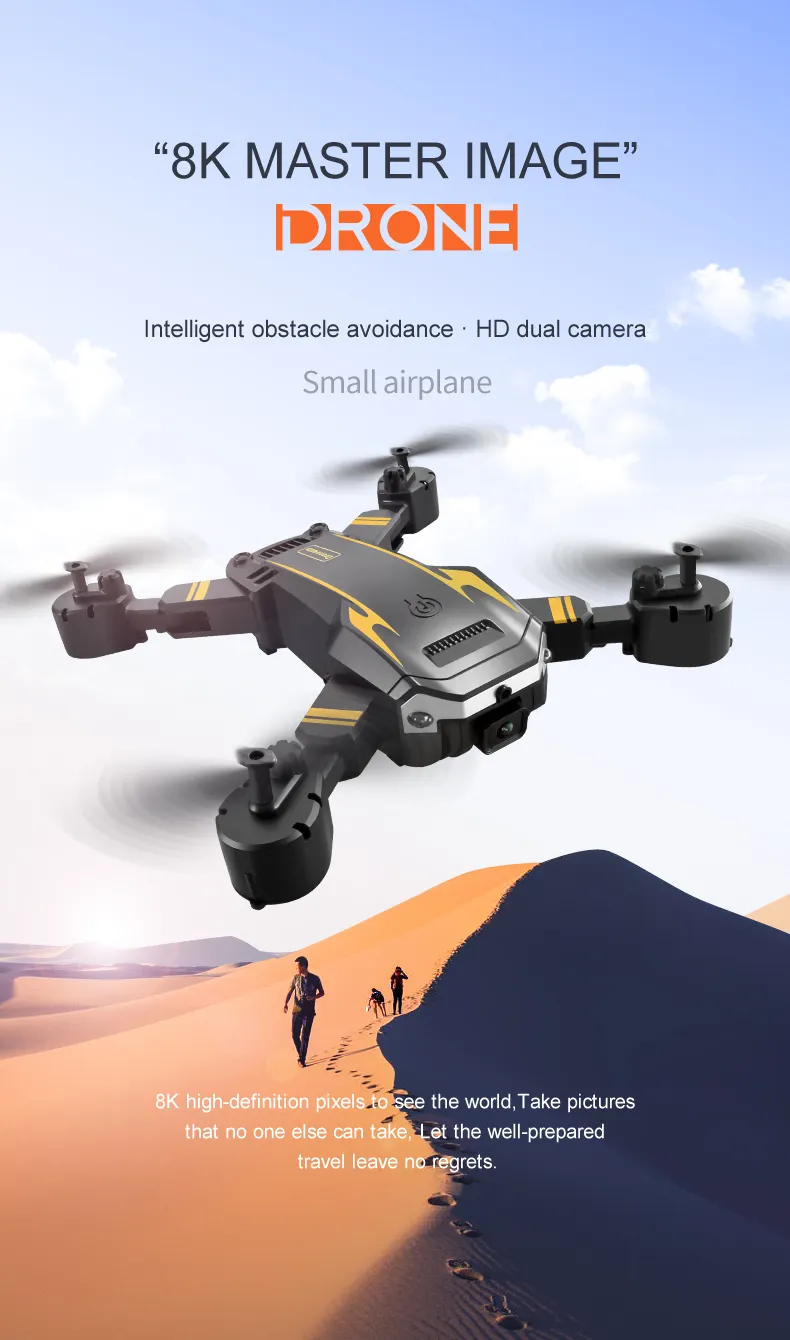 KOHR-Dron G6 profesional, 5G, 8K, cámara HD, fotografía aérea, GPS, RC, avión, cuatro lados, evitación de obstáculos, cuadricóptero plegable