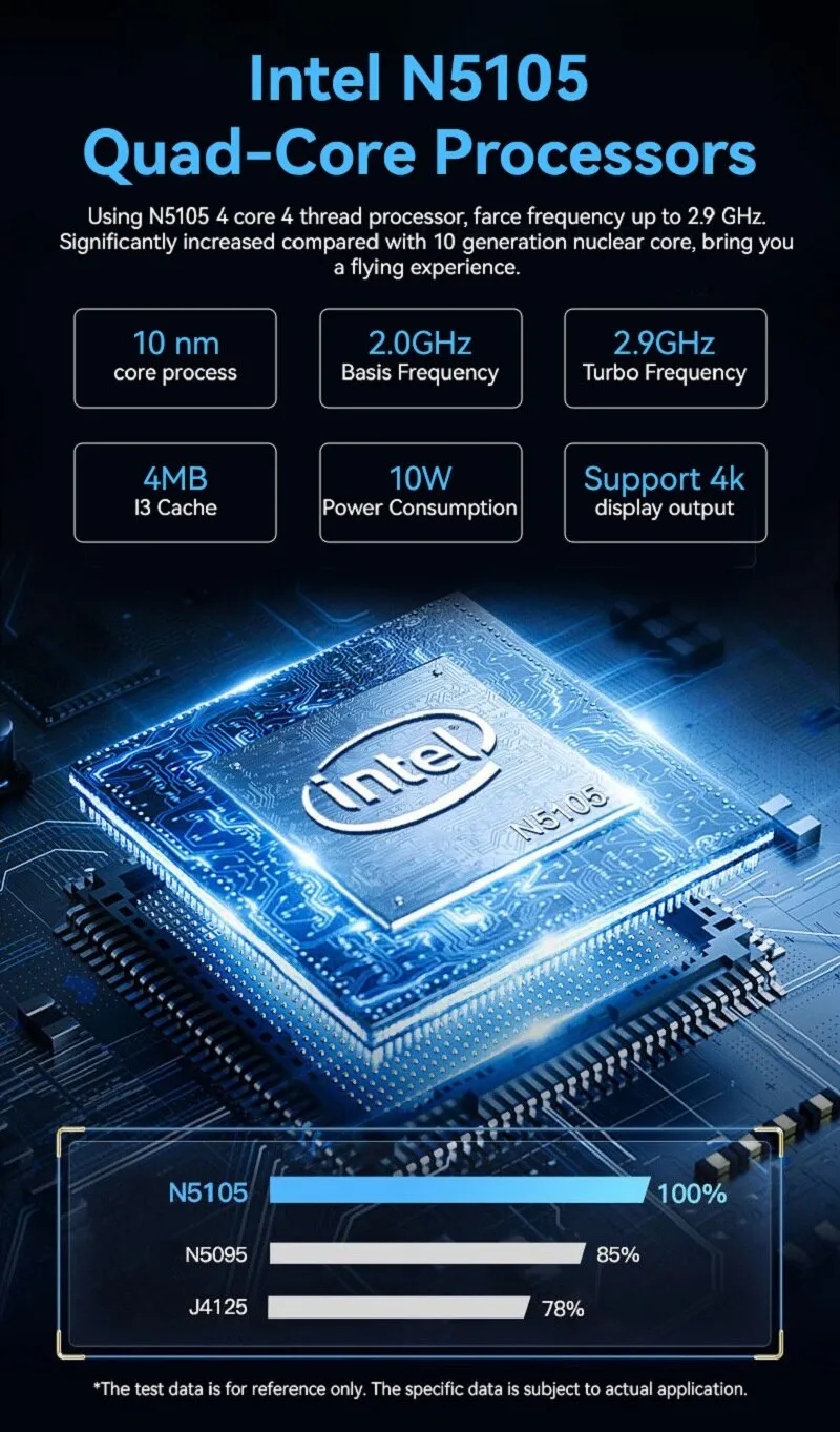 FIREBAT AK2 PLUS PRO MiniPC Intel N95 N5105 Doble Banda WiFi5 BT4.2 16GB 512GB Ordenador para juegos de escritorio HDMI2.0 4 Core 4 Hilos