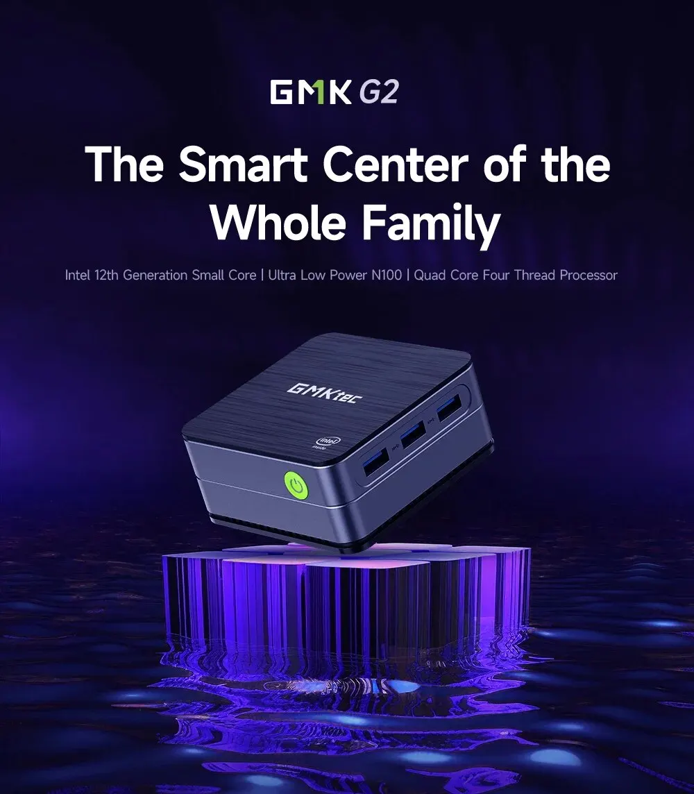 GMKtec-Mini PC G2, Windows 11 Pro, Alder Lake N100, Intel 12th DDR5, 12GB de RAM, 512GB de ROM, WiFi 6, BT5.2, ordenador de escritorio, funciona