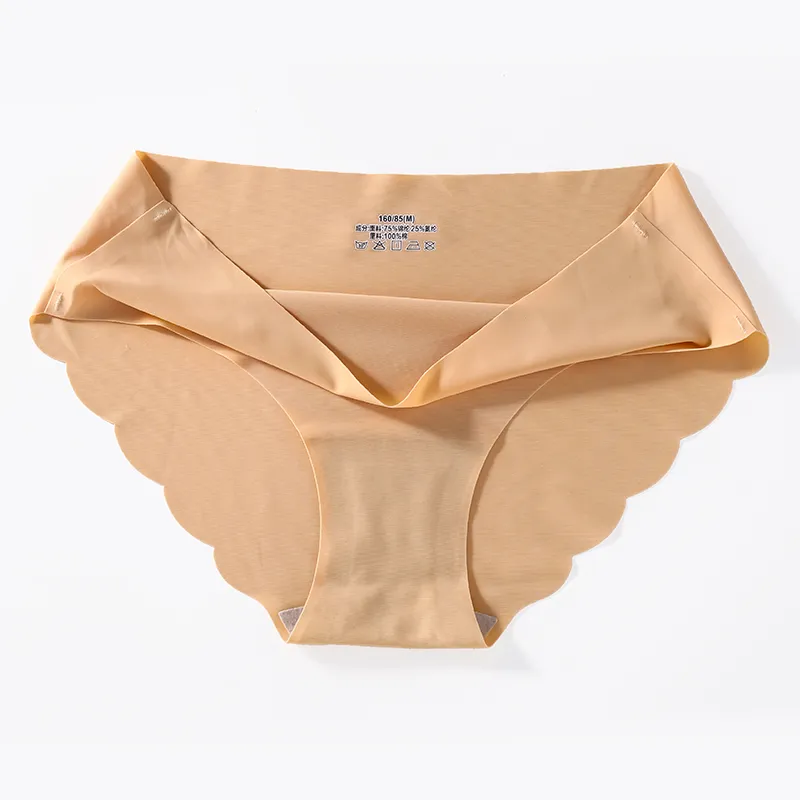 Bragas de seda sin costuras para mujer, ropa interior de cintura media, cómoda, lencería, M-XL, 4 unidades por Set