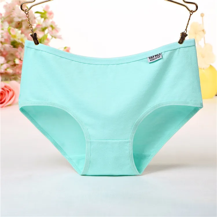 Bragas de 7 piezas para mujer, ropa interior de algodón, Sexy, transpirable, suave, bragas para niña, calzoncillos bonitos de Color sólido, talla grande