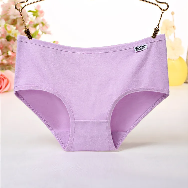 Bragas de 7 piezas para mujer, ropa interior de algodón, Sexy, transpirable, suave, bragas para niña, calzoncillos bonitos de Color sólido, talla grande