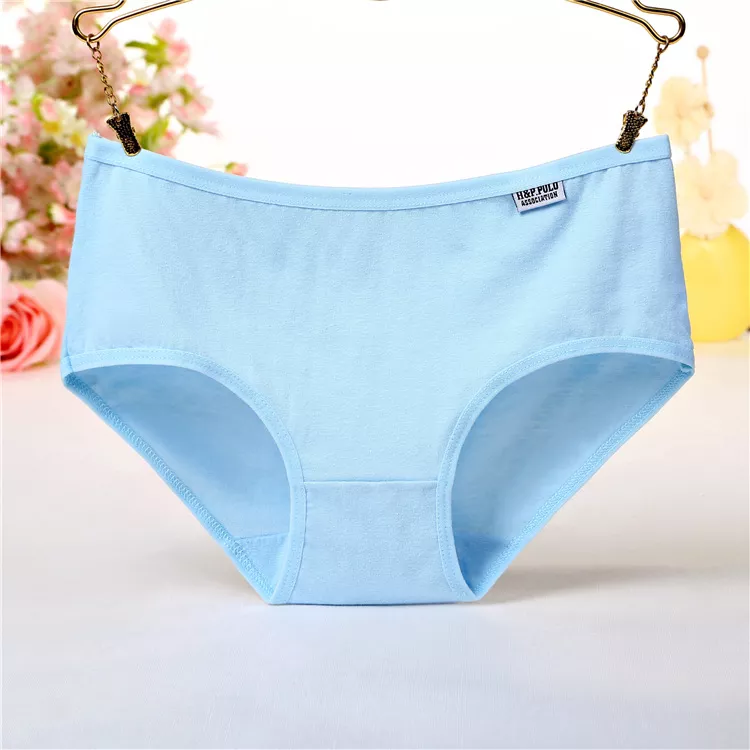 Bragas de 7 piezas para mujer, ropa interior de algodón, Sexy, transpirable, suave, bragas para niña, calzoncillos bonitos de Color sólido, talla grande